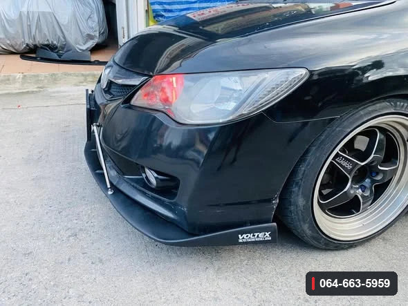 ภาพลิ้นต่อกันชนหน้า Honda Civic FD หลังติดตั้ง