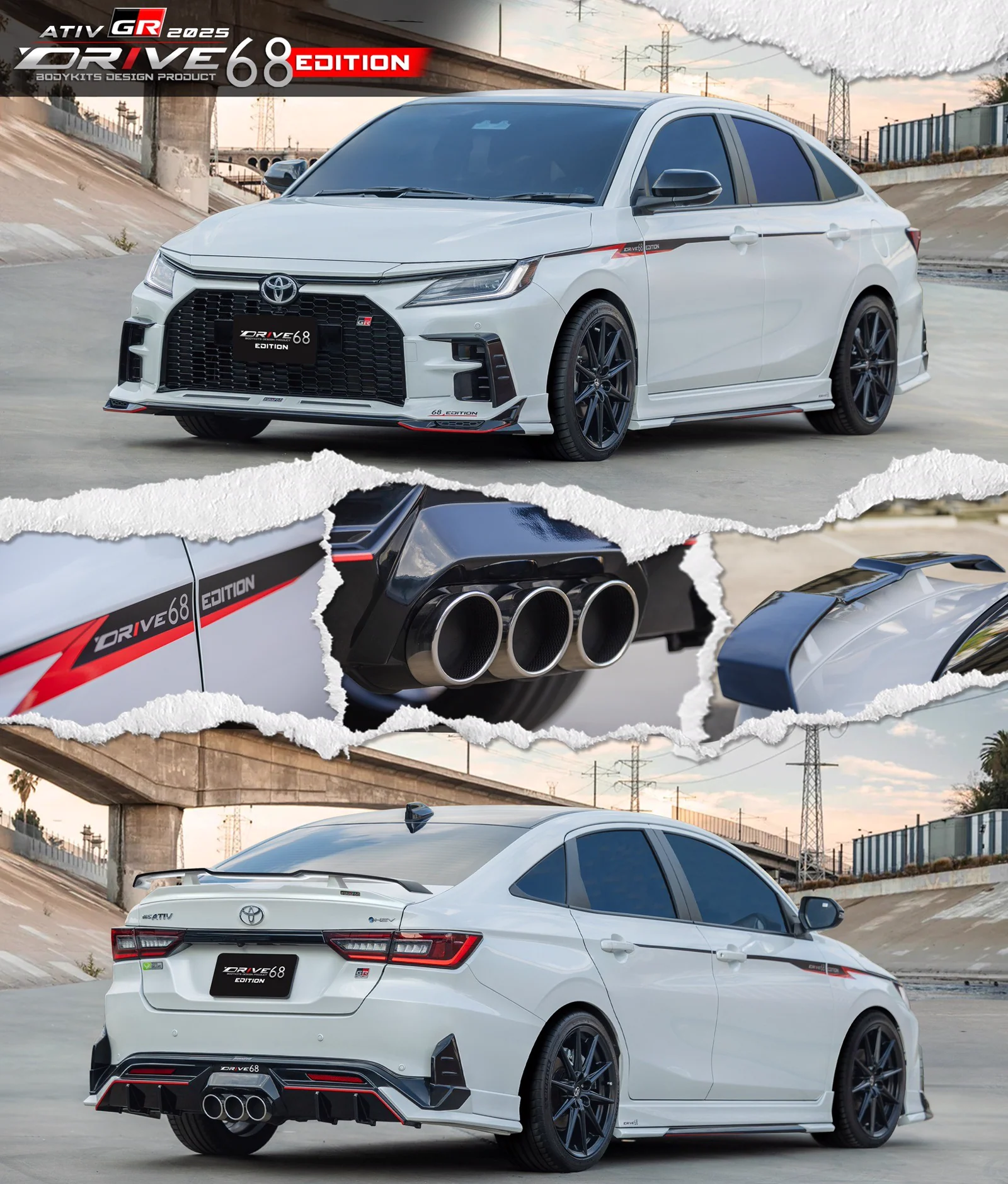 รูปชุดแต่ง ชุดแต่ง Toyota Yaris Ativ 24 26 GR Sport 2025 ภาพที่ 4