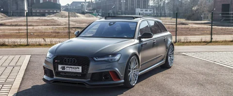 โป่งล้อหรือแก้มข้าง PD600R Prior Design AUDI A6 / A6 Avant C7 Facelift — ภาพแก้มหน้าทดแทน PD600Rติดตั้งบนรถจากต้นทาง