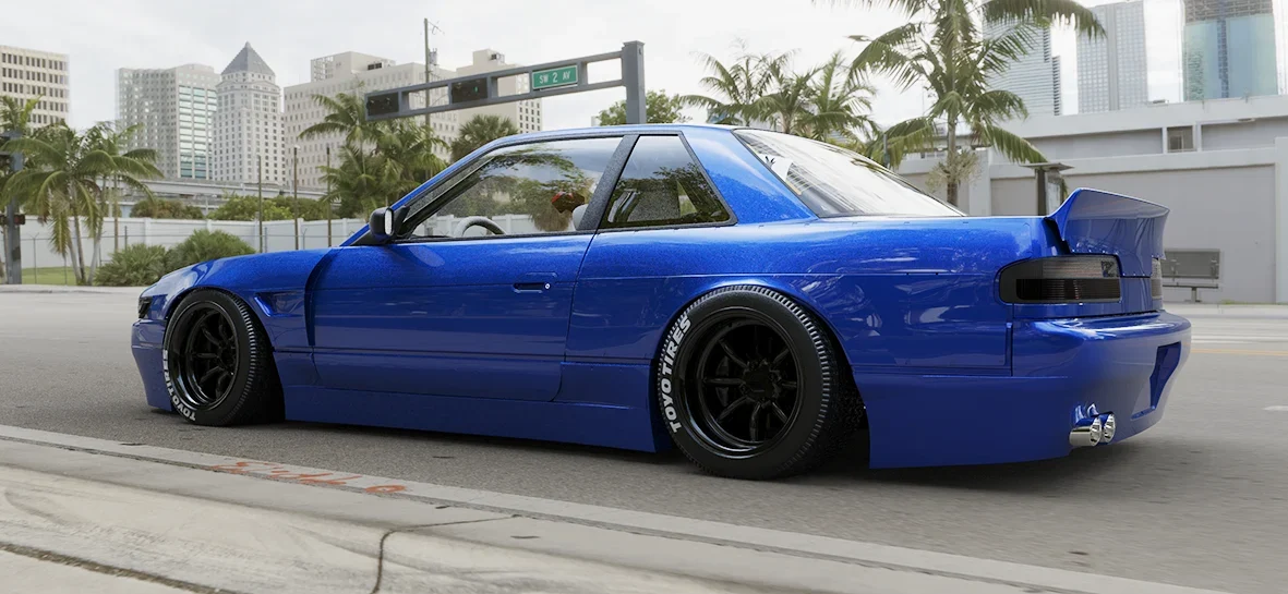 สเกิร์ตข้าง Rocket Bunny Racing NISSAN SILVIA S13 V1.0 ภาพสินค้าที่เลือก