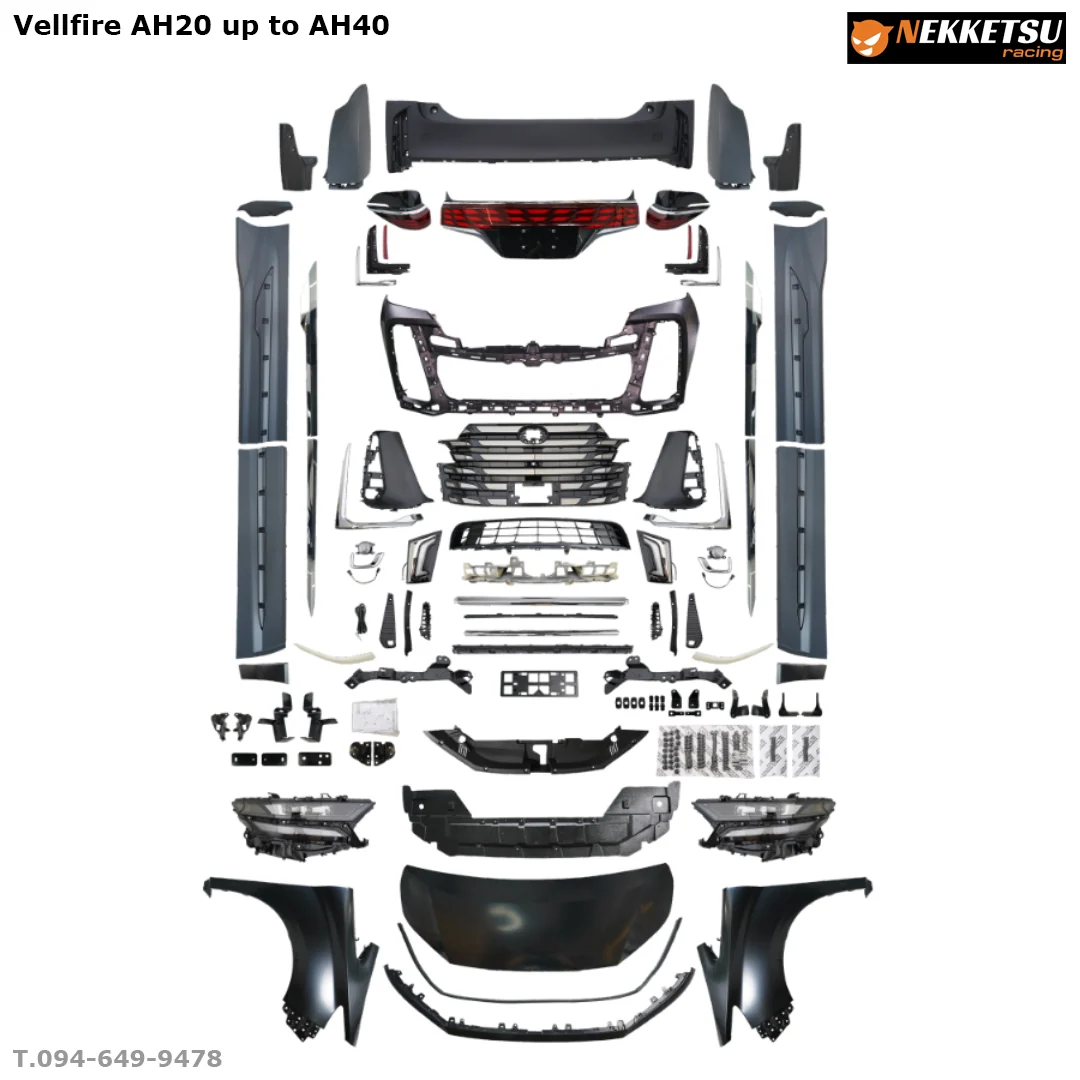 ชุดแต่ง Toyota Vellfire20 2008 2010 เปลี่ยนหน้า VF40 V2