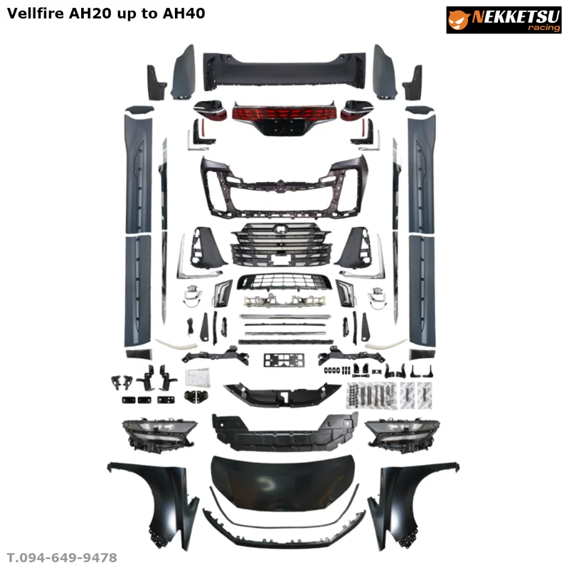 รูปชุดแต่ง ชุดแต่ง Toyota Vellfire20 2008 2010 เปลี่ยนหน้า VF40 V2 ภาพที่ 1