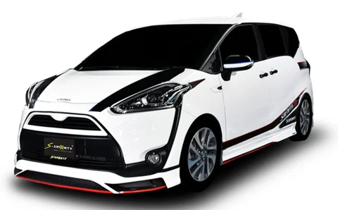 ชุดแต่ง SIENTA 2016 ภาพรถเต็มคันมุมหน้าจากต้นทาง S-Sporty