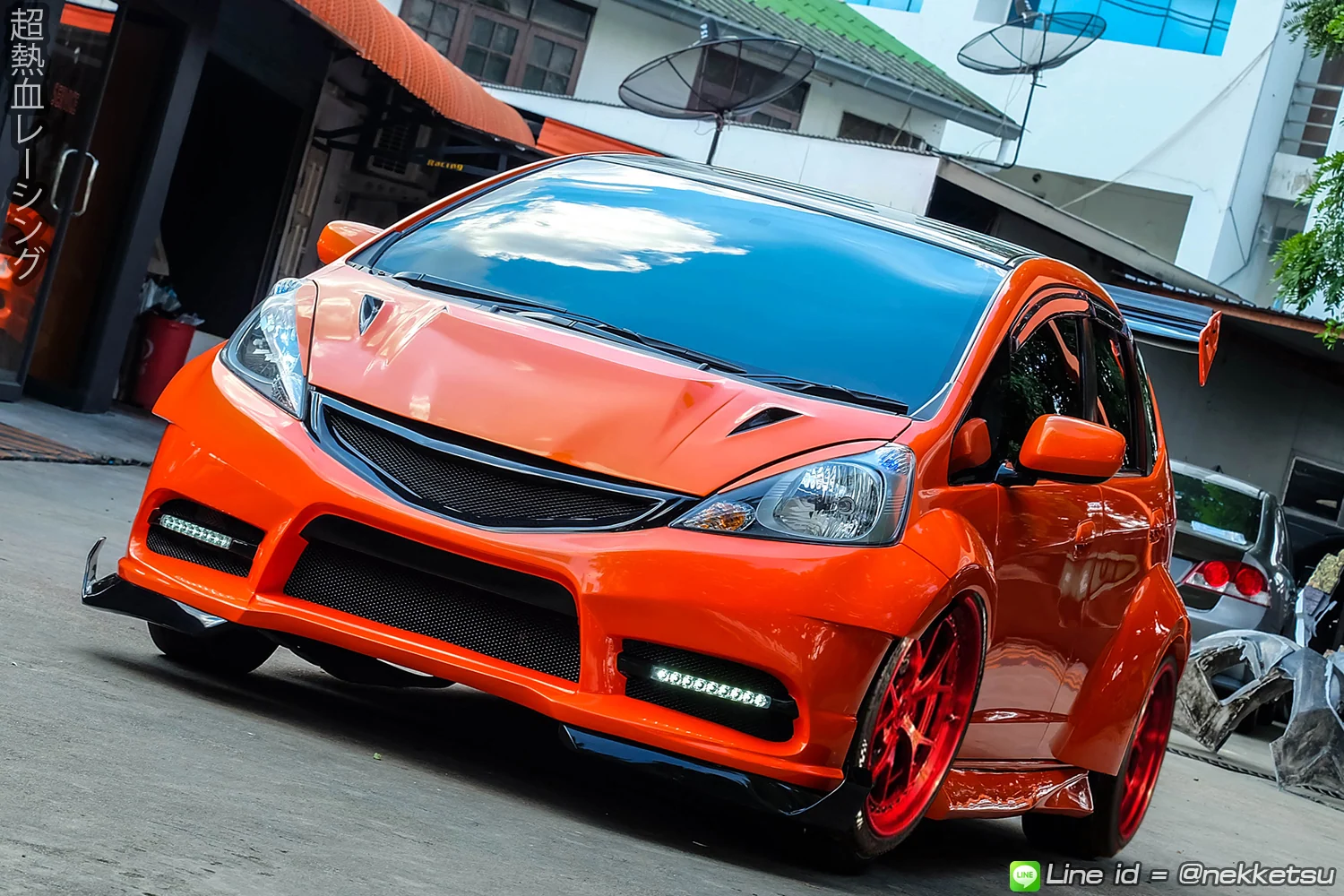 รูปชุดแต่ง ชุดแต่ง Honda Jazz GE 2008 2013 Wide Body V.1 ภาพที่ 4