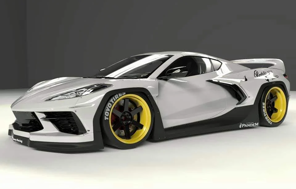 ชุดแต่งไวด์บอดี้ - V1.0 C8 Corvette + Wing Pandem ภาพสินค้าที่เลือก
