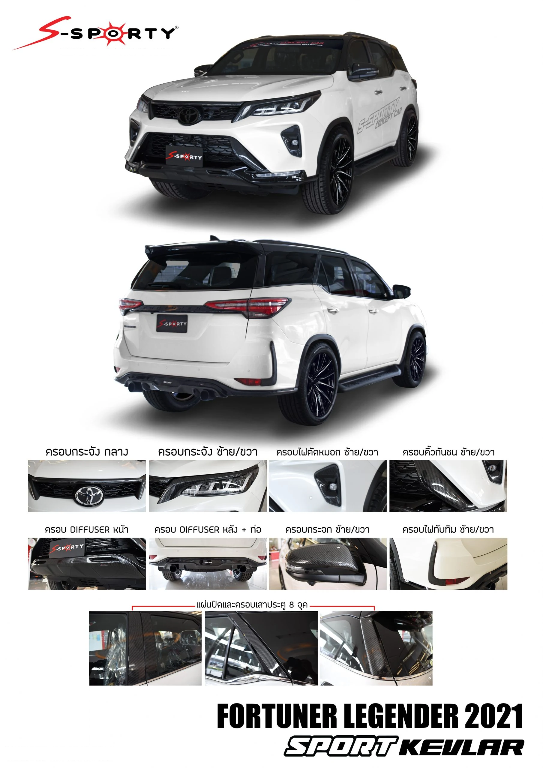 ชุดแต่ง FORTUNER 2021 – SPORT KEVLAR ภาพสินค้า 1