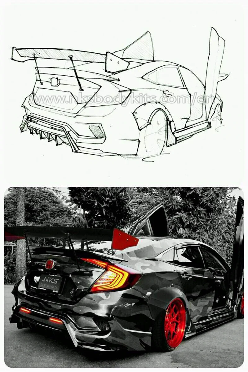 รูปชุดแต่ง ชุดแต่ง Honda Civic FC 16 21 Type X วายบอดี้ ภาพที่ 10