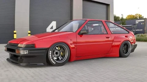 ชุดแต่งไวด์บอดี้ - V1.0 Toyota Sprinter Trueno AE86 + ปีกหลัง GT Wing Pandem ภาพสินค้า 1