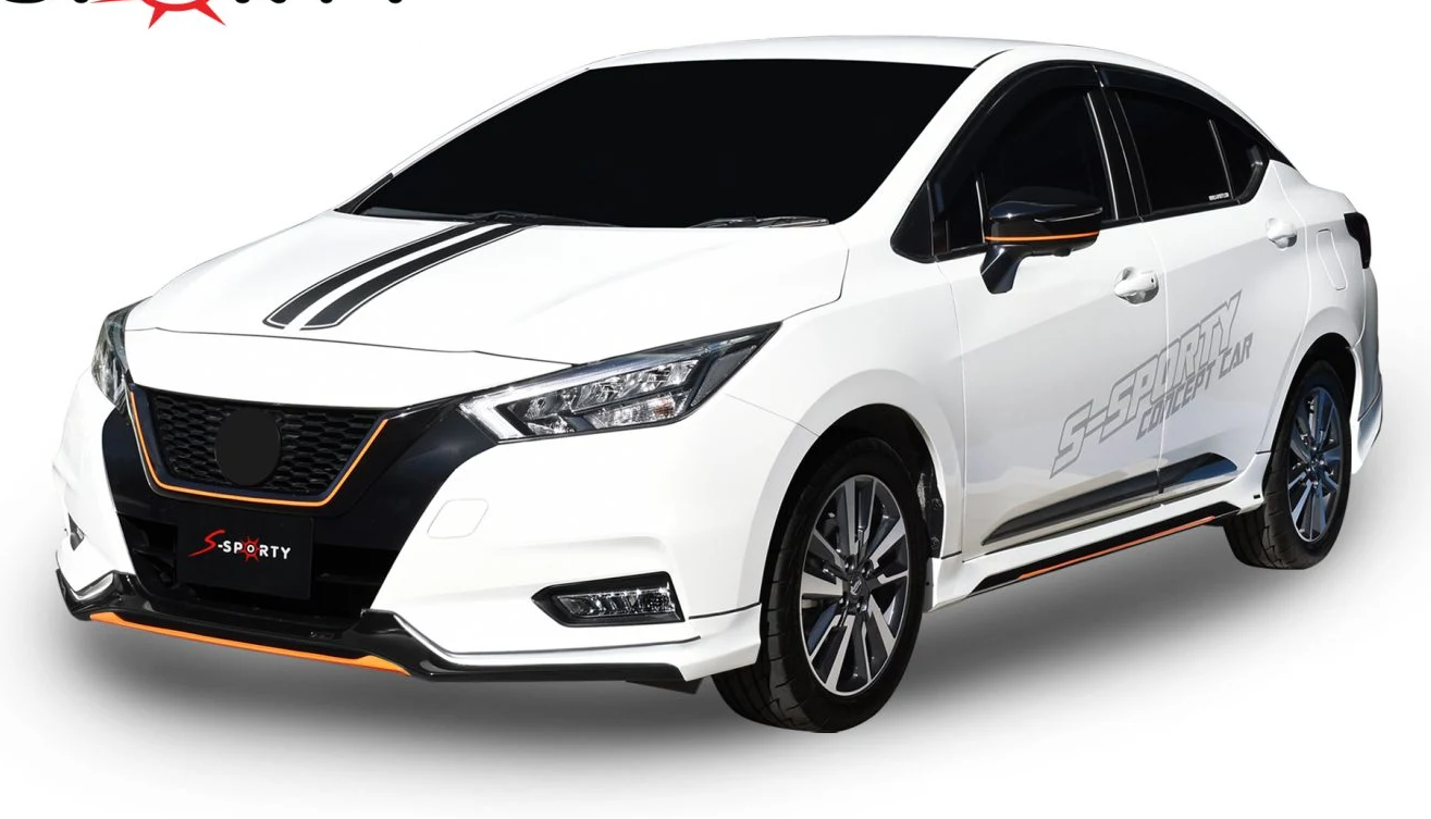 ชุดแต่ง ALMERA 2020 – SPORT 1 ภาพรถเต็มคันมุมหน้าจากต้นทาง S-Sporty