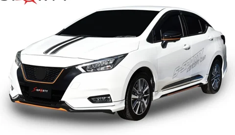 ชุดแต่ง ALMERA 2020 – SPORT 1 ภาพรถเต็มคันมุมหน้าจากต้นทาง S-Sporty