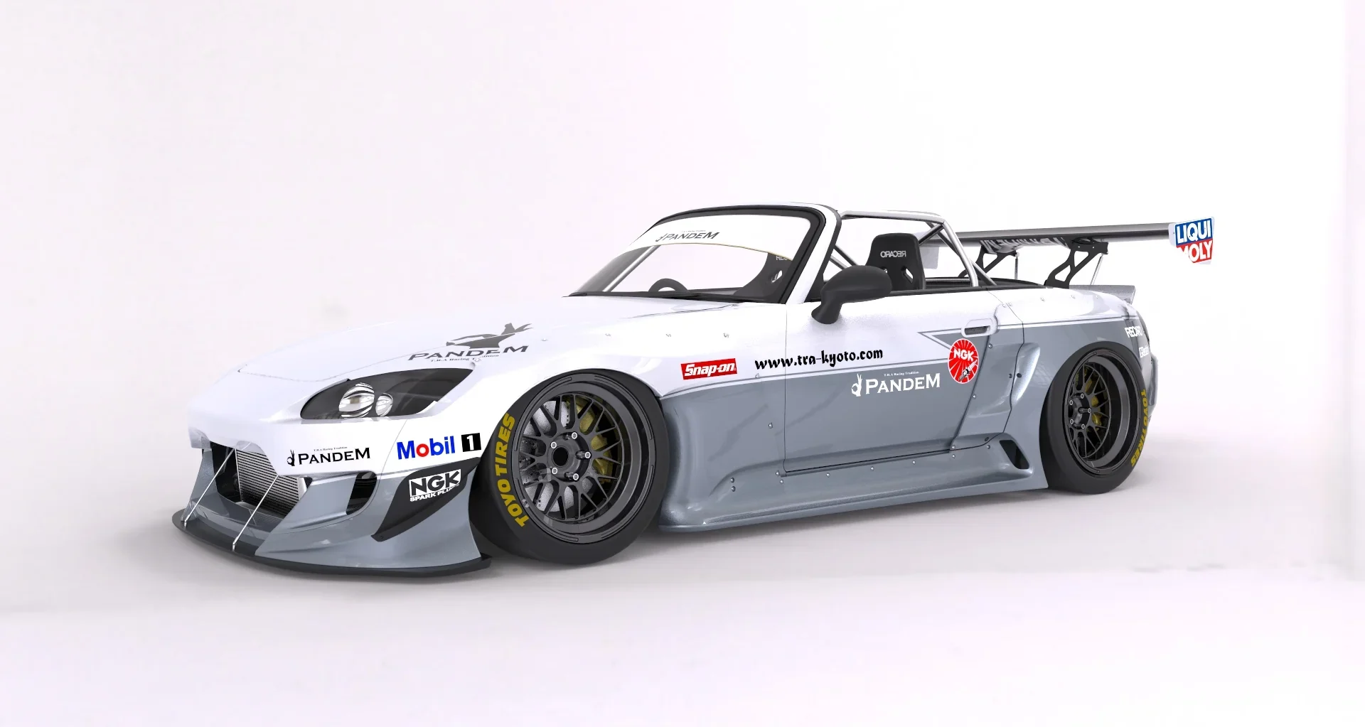 ชุดแต่งไวด์บอดี้ Complete Wide Body Aero Kit - V1.0 HONDA S2000 [AP1/AP2] + Wing Pandem ภาพสินค้าที่เลือก