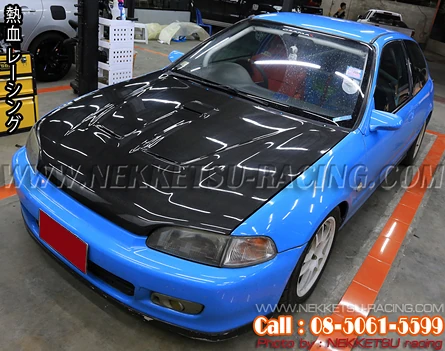 ฝากระโปรงหน้า Civic 3D,4D Carbon แท้ (ทรง Mugen) — ภาพรายละเอียดสินค้า 3