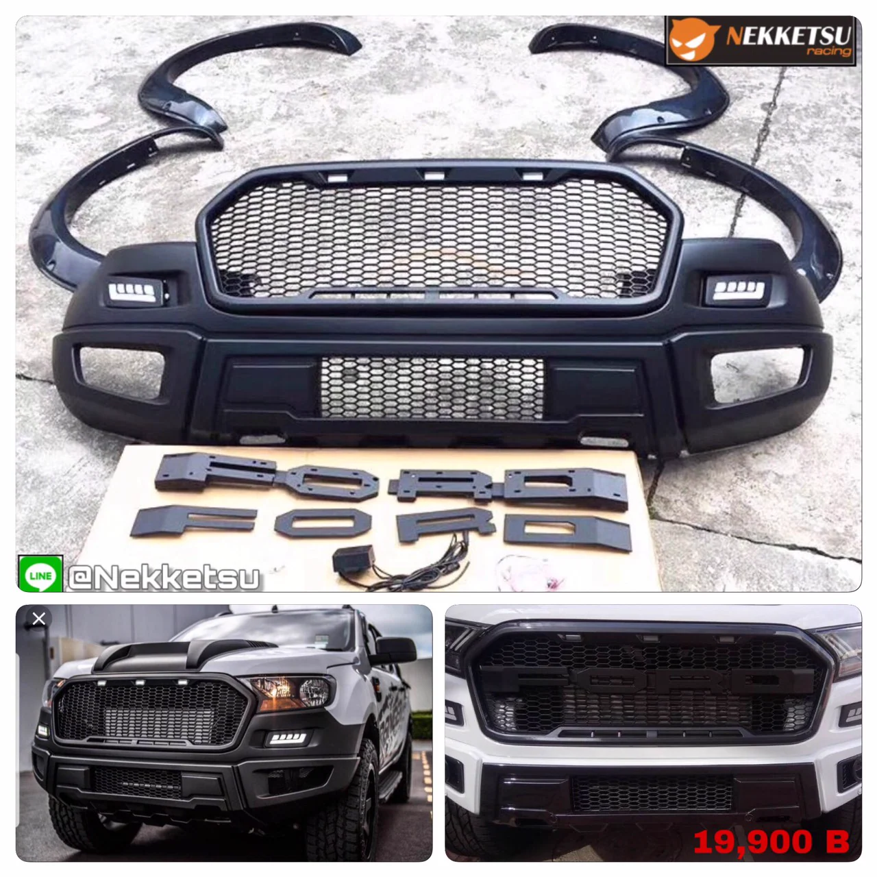 รูปชุดแต่ง ชุดแต่ง Ford Ranger 2016 2019 เป็น Raptor แก้มเดิม ภาพที่ 2