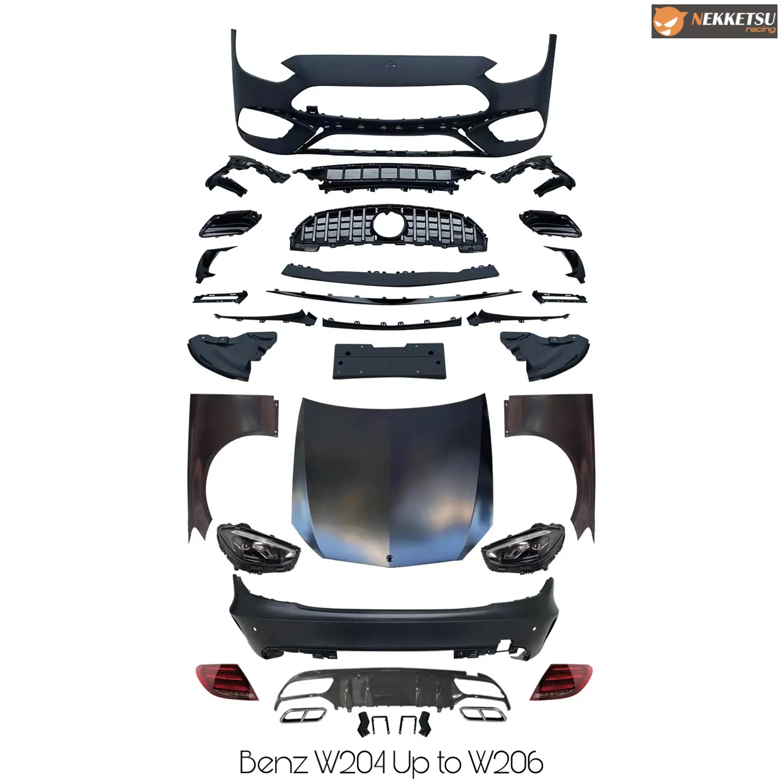 รูปชุดแต่ง ชุดแต่ง Mercedes-Benz C Class W204 2010 2014 เปลี่ยนเป็น W206 ภาพที่ 2
