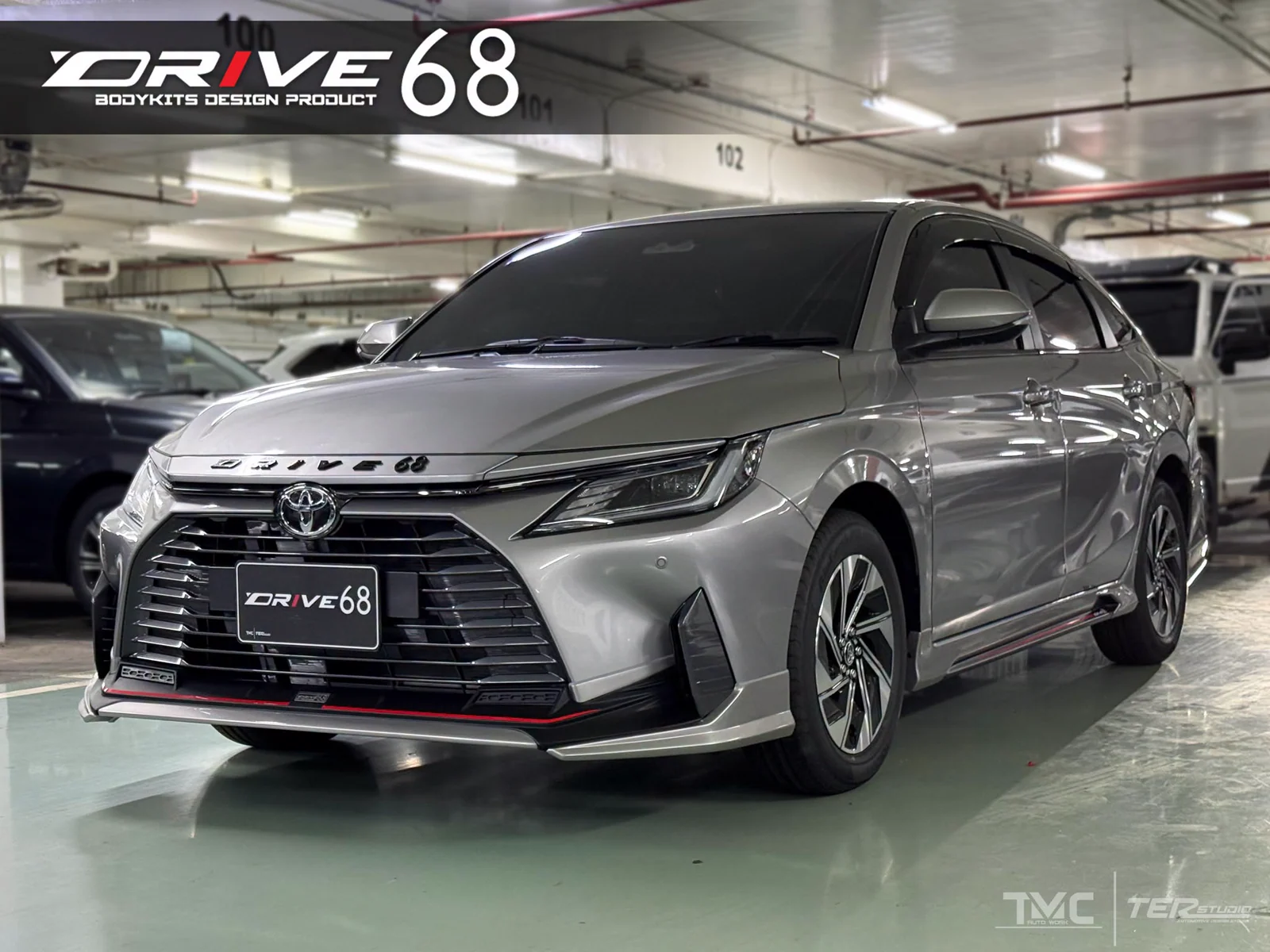 รูปชุดแต่ง ชุดแต่ง Toyota Yaris Ativ 24 26 Drive68 4ประตู Yaris Ativ Drive 68 ภาพที่ 2