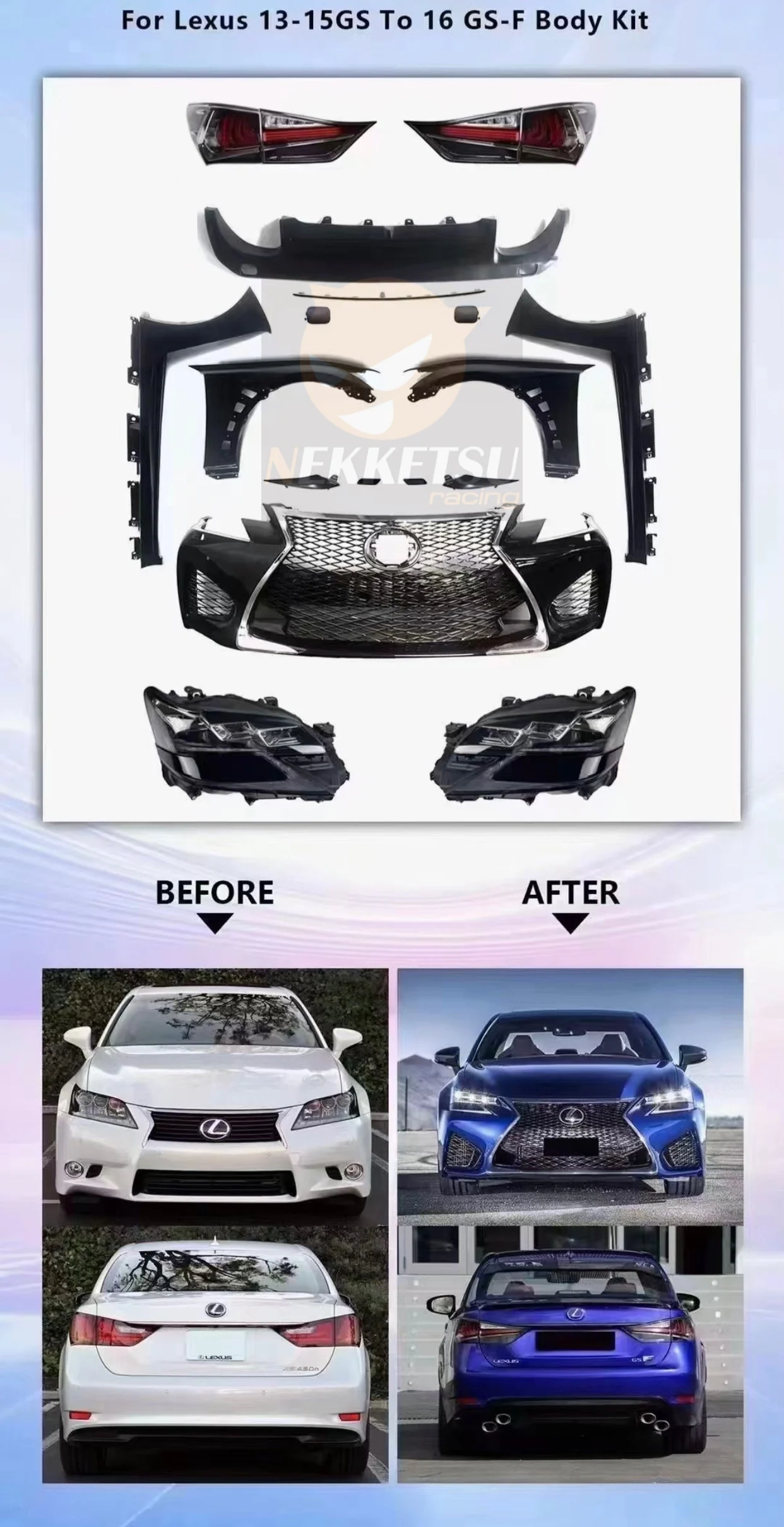 รูปชุดแต่ง ชุดแต่ง Lexus GS 2012 2015 เปลี่ยนหน้า F Sport 2021 ภาพที่ 4