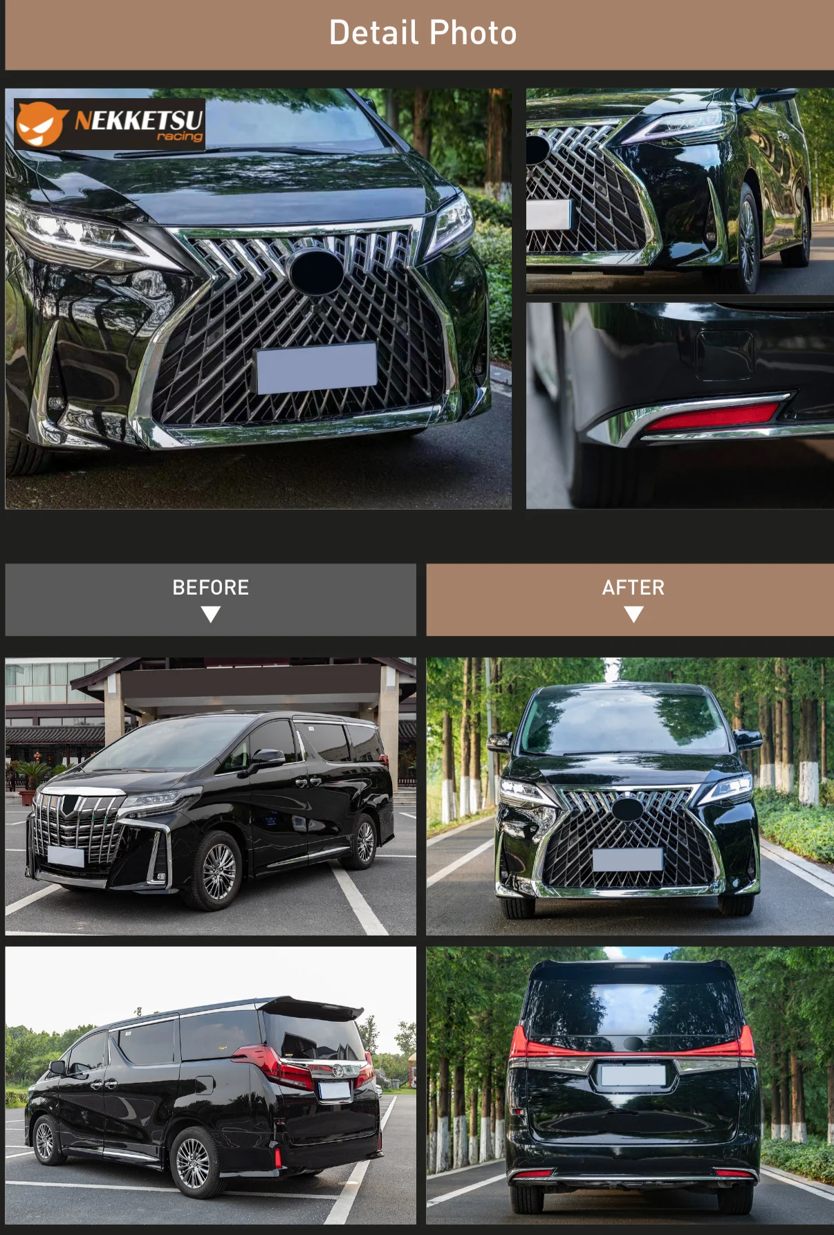 รูปชุดแต่ง ชุดแต่ง TOYOTA Alphard AH30 2018 2021 หน้า Lexus LM ภาพที่ 1