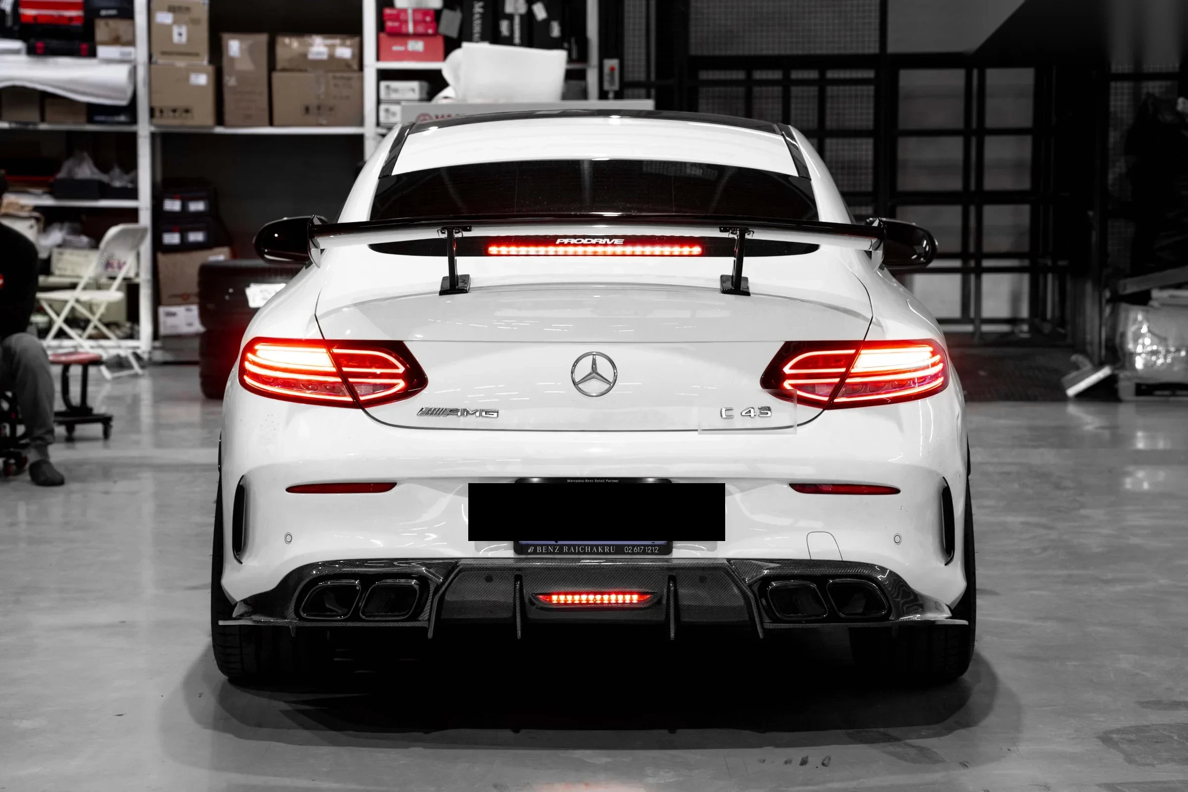 ชุดแต่ง MERCEDES BENZ C43 Mercedes-Benz C43 AMG x CMST คาร์บอน ดิฟฟิวเซอร์หลัง x CMST Quad Exhaust Tips Prodrive Shop ภาพ 4