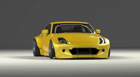 ก้านค้ำลิ้นหรือสปลิตเตอร์หน้า Front Lip Stay Bars (only) - V1.0 NISSAN 350Z [Z33] Rocket Bunny Racing ภาพสินค้า 1