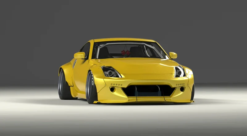 ก้านค้ำลิ้นหรือสปลิตเตอร์หน้า Front Lip Stay Bars (only) - V1.0 NISSAN 350Z [Z33] Rocket Bunny Racing ภาพสินค้าที่เลือก