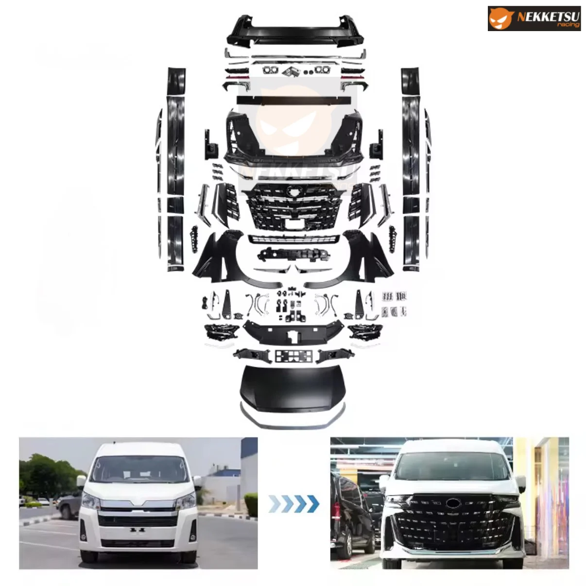 รูปชุดแต่ง ชุดแต่ง TOYOTA Commuter รถตู้ 2019 2025 หน้าAlphard 40 ภาพที่ 5