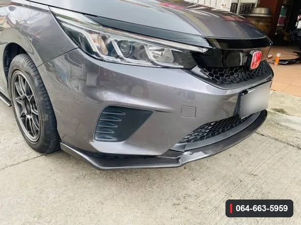 ภาพลิ้นต่อกันชนหน้า Honda City Turbo GN หลังติดตั้ง