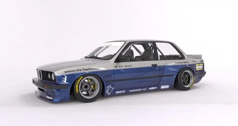 ชุดแต่งไวด์บอดี้ พร้อม สปอยเลอร์ทรง Duck Tail - V1.5 BMW E30 M3 Pandem ภาพสินค้า 1