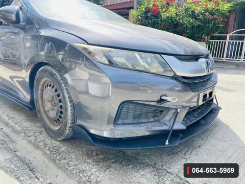 ภาพลิ้นต่อกันชนหน้า Honda City GM6 หลังติดตั้ง