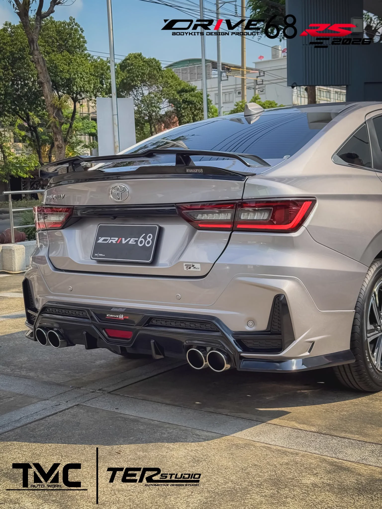 ชุดแต่ง Toyota Yaris Ativ 24 26 Drive68 4ประตู Yaris Ativ Drive 68 RS