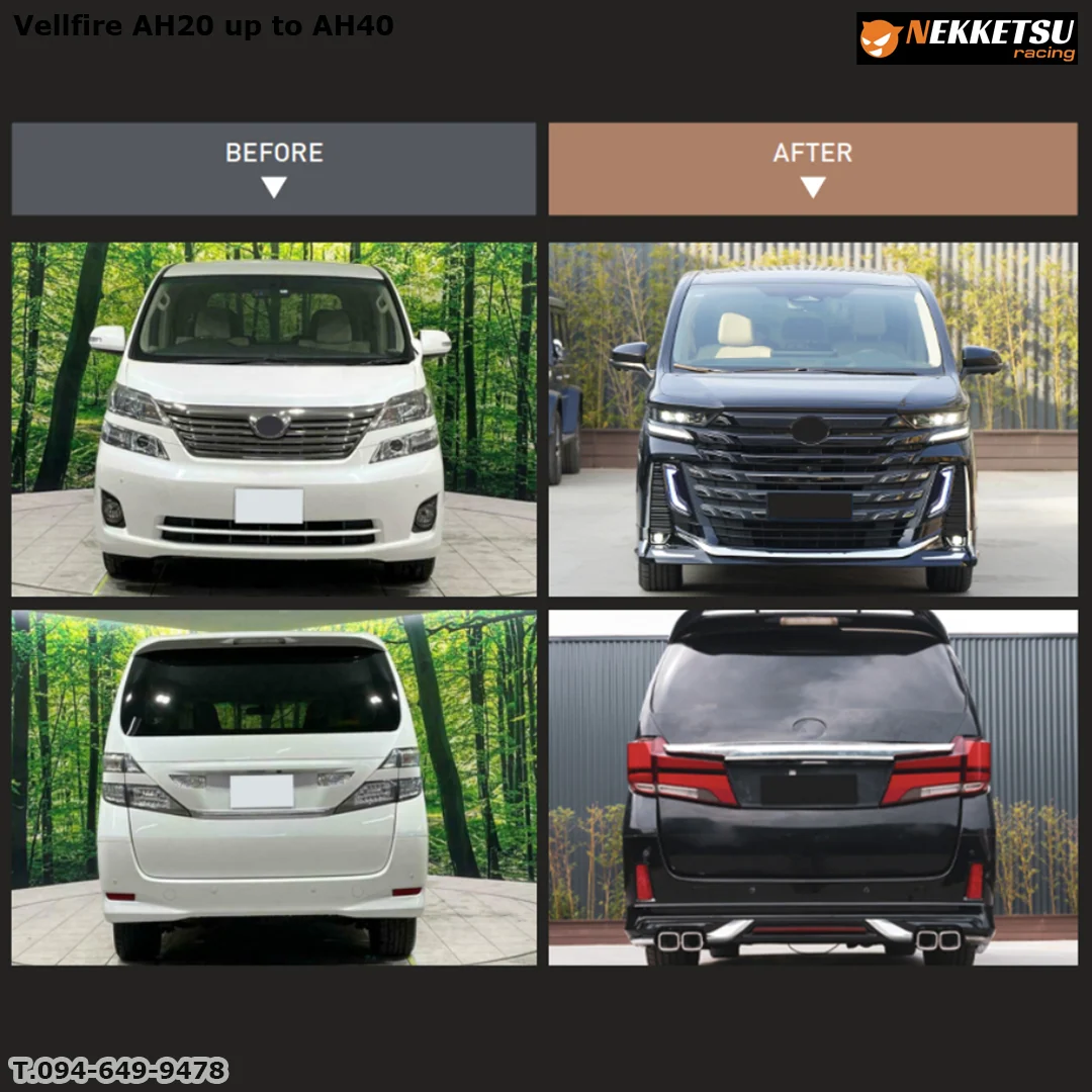 รูปชุดแต่ง ชุดแต่ง Toyota Vellfire20 2008 2010 เปลี่ยนหน้า VF40 V1 ภาพที่ 2