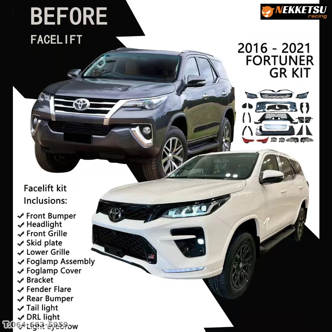 รูปชุดแต่ง ชุดแต่ง Toyota Fortuner 2015 2019 เปลี่ยนหน้า GR 2024 Legender ภาพที่ 4