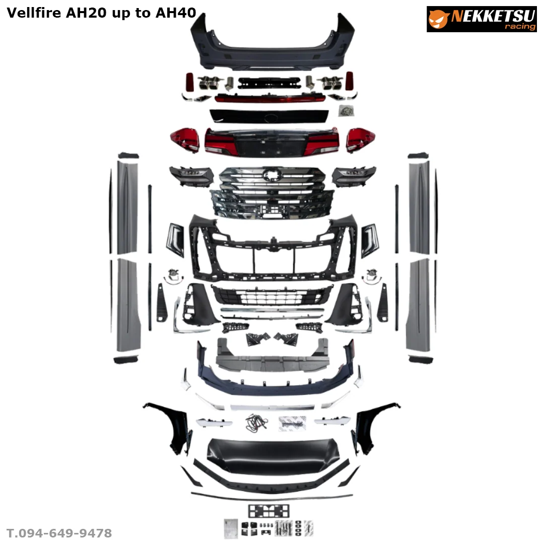 ชุดแต่ง Toyota Vellfire20 2008 2010 เปลี่ยนหน้า VF40 V1