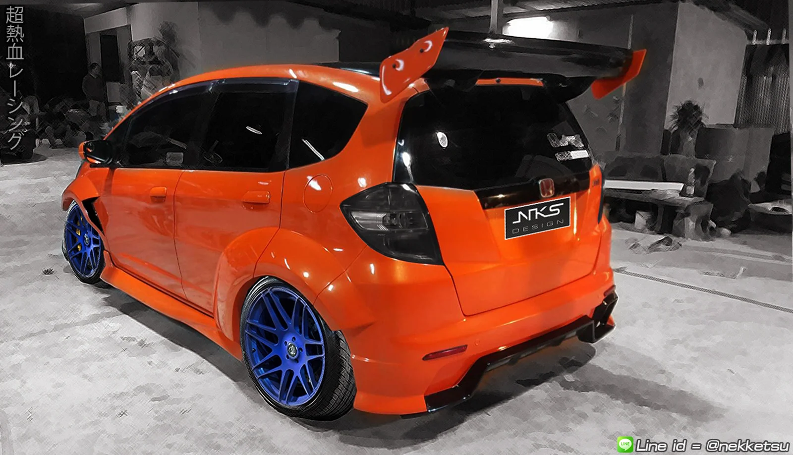รูปชุดแต่ง ชุดแต่ง Honda Jazz GE 2008 2013 Wide Body V.1 ภาพที่ 1