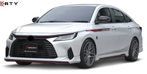 ชุดแต่ง TOYOTA ATIV 2022-SPORT ภาพรถเต็มคันมุมหน้าจากต้นทาง S-Sporty