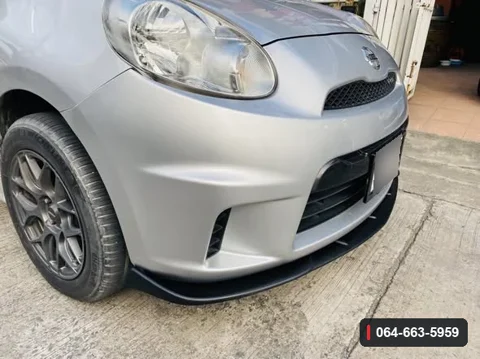 ภาพลิ้นต่อกันชนหน้า Nissan March K13 หลังติดตั้ง