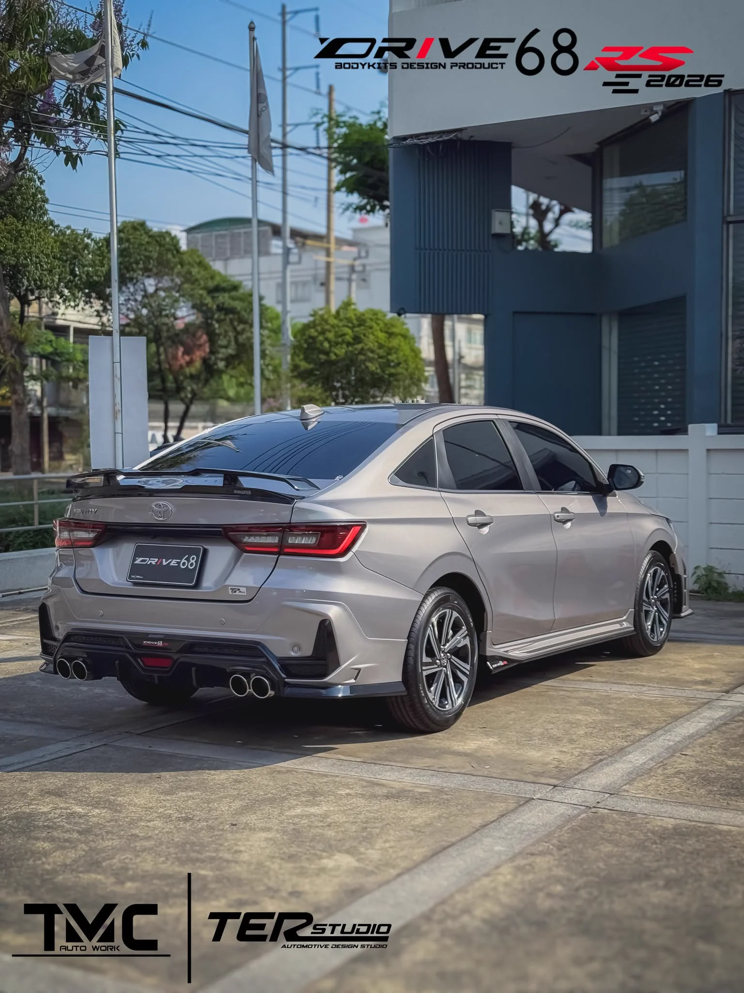 รูปชุดแต่ง ชุดแต่ง Toyota Yaris Ativ 24 26 Drive68 4ประตู Yaris Ativ Drive 68 RS ภาพที่ 2