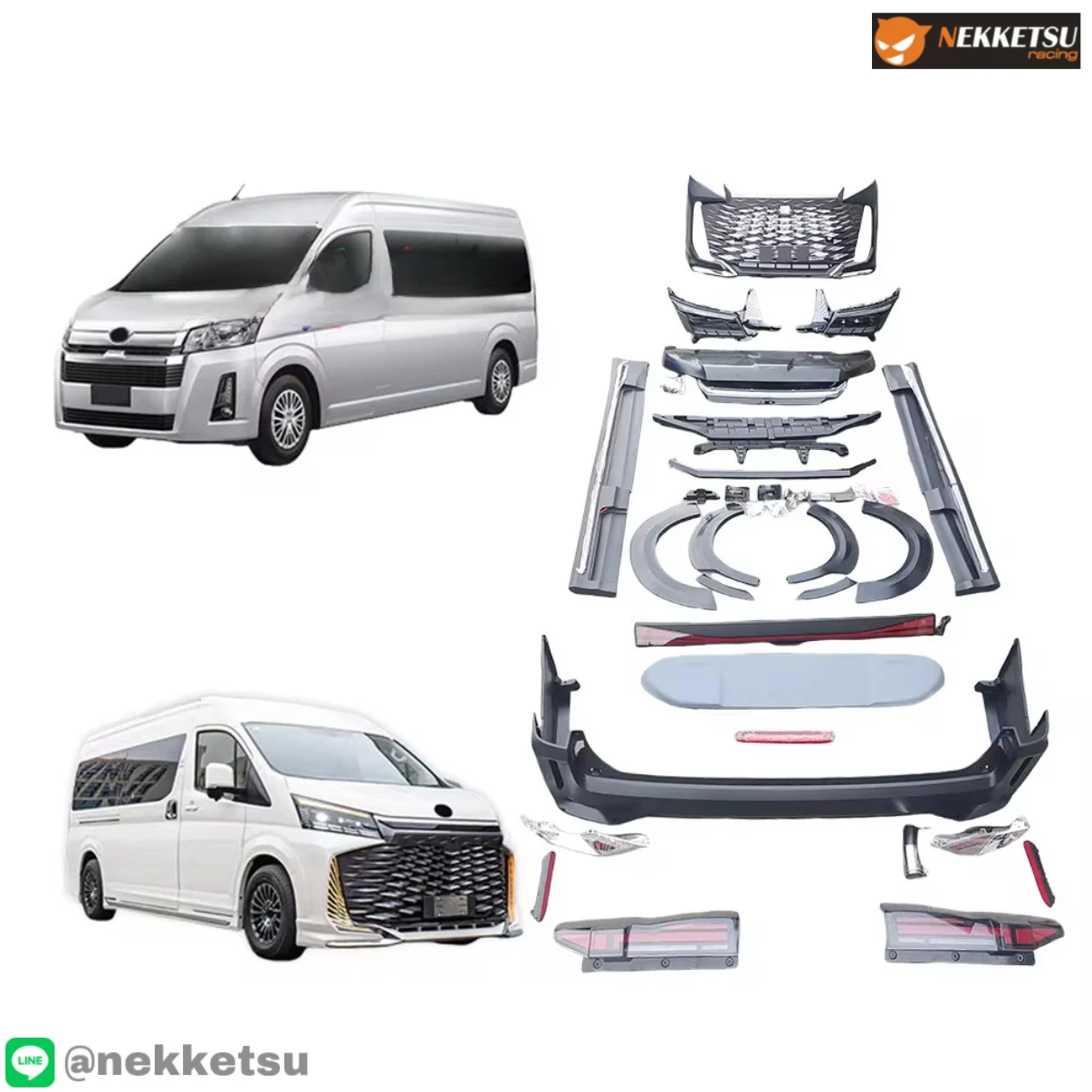 รูปชุดแต่ง ชุดแต่ง TOYOTA Commuter รถตู้ 2019 2025 LM 300 Lexus Style ภาพที่ 9