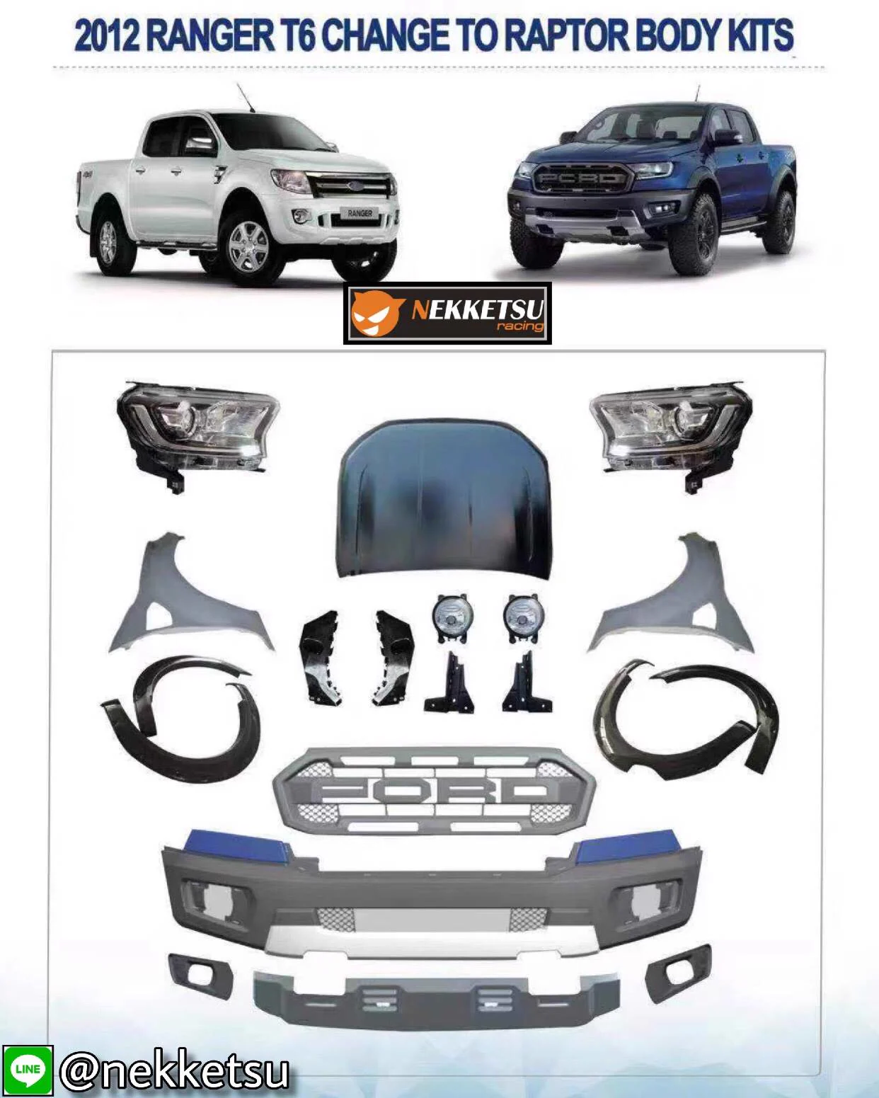 ชุดแต่ง Ford Ranger 2012 2015 V.2