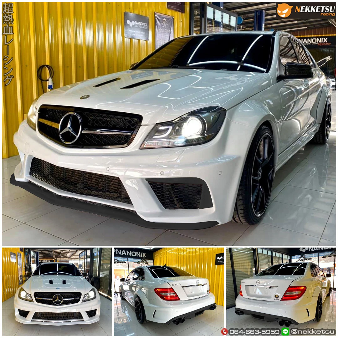 รูปชุดแต่ง ชุดแต่ง Mercedes-Benz C Class W204 2010 2014 C63 AMG ภาพที่ 6