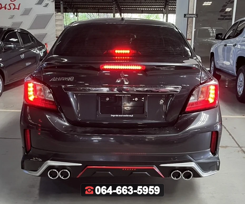 ชุดแต่ง MITSUBISHI Attrage สปอยเลอร์ Attrage แนบมีไฟ RiderM ภาพ 2