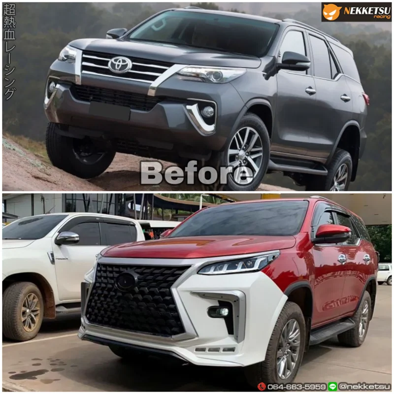 รูปชุดแต่ง ชุดแต่ง Toyota Fortuner 2015 2019 หน้า Legender Lexus ภาพที่ 1