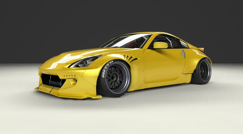 ลิ้นกันชนหน้า (ชิ้นแยก) - V1.0 NISSAN 350Z [Z33] Rocket Bunny Racing ภาพสินค้าที่เลือก