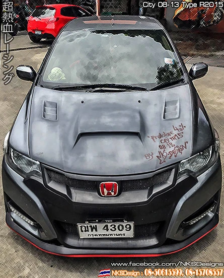 ฝากระโปรงหน้า City 2008–2013 ทรง Type R15 — ภาพรายละเอียดสินค้า 2