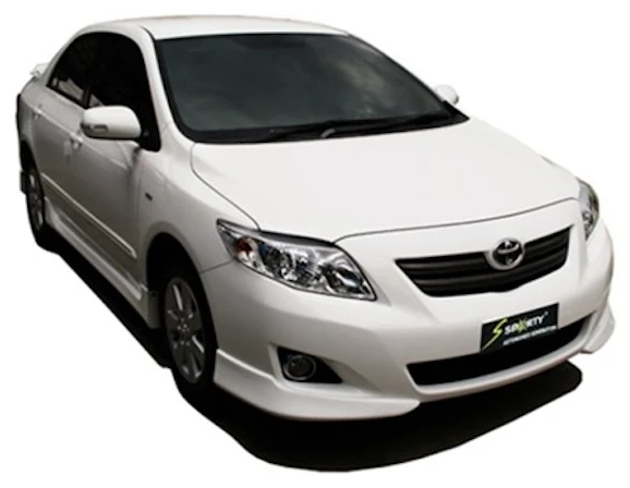 ชุดแต่ง ALTIS 2008 2.0 ภาพรถเต็มคันมุมหน้าจากต้นทาง S-Sporty