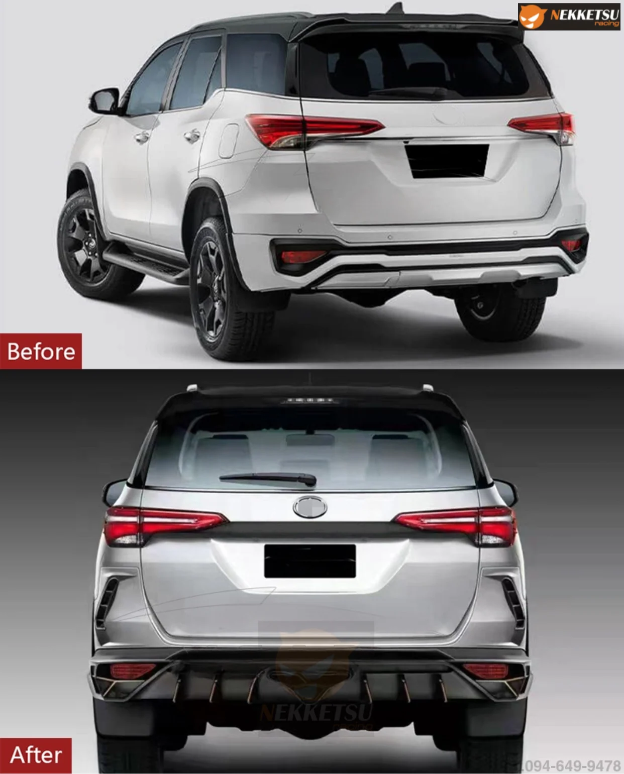 รูปชุดแต่ง ชุดแต่ง Toyota Fortuner 2015 2019 ทรง Lambo PP ภาพที่ 3