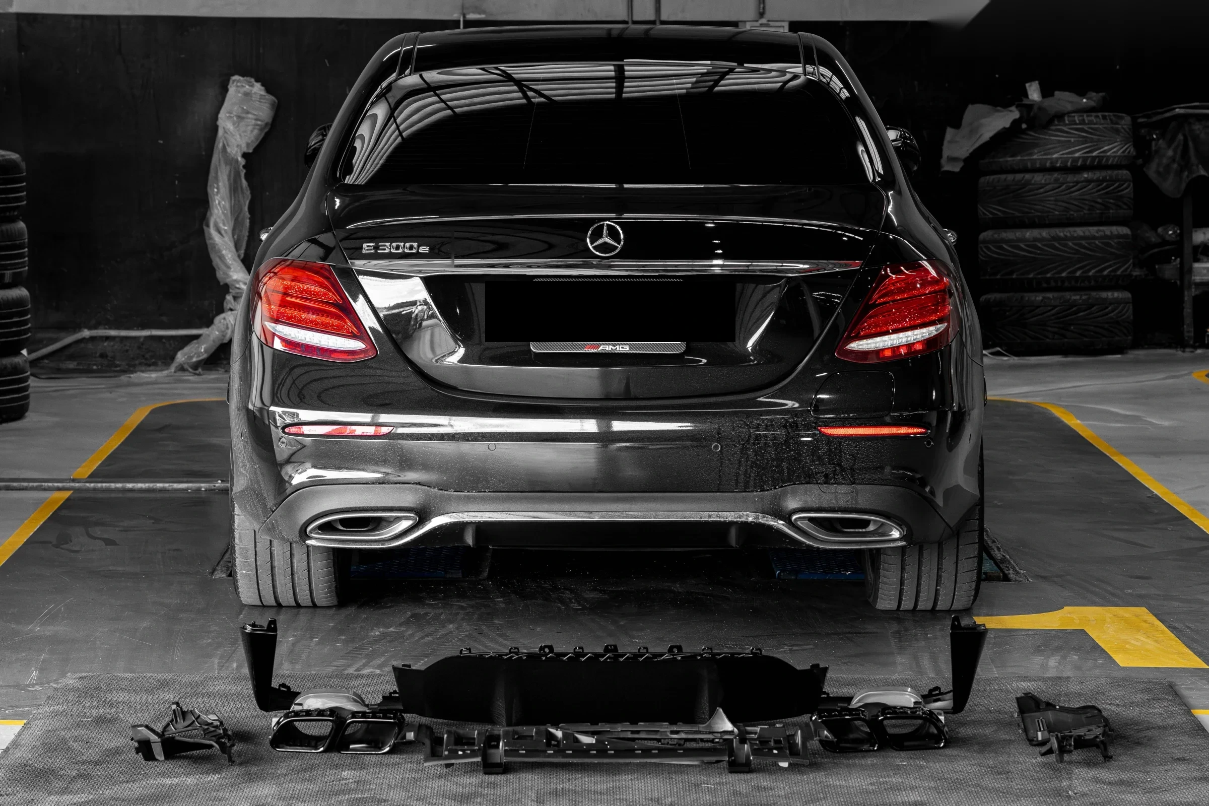 ชุดแต่ง MERCEDES BENZ E53 W213 Mercedes-Benz W213 E300e x ดิฟฟิวเซอร์หลัง with Exhaust Tips Prodrive Shop ภาพ 2