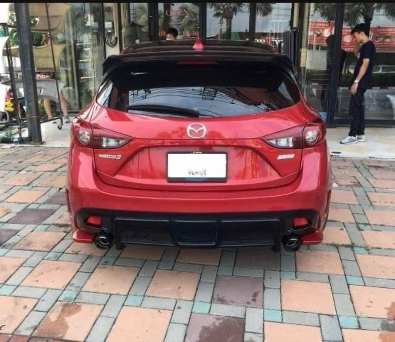 รูปชุดแต่ง ชุดแต่ง Mazda Mazda3 2014 2017 MAZDA3 2014 19 5D​ กันชนหลัง​ KEN STYLE Material Plastic​ ​PP.​ คุณภาพสูง​ งานนำเข้า ภาพที่ 2