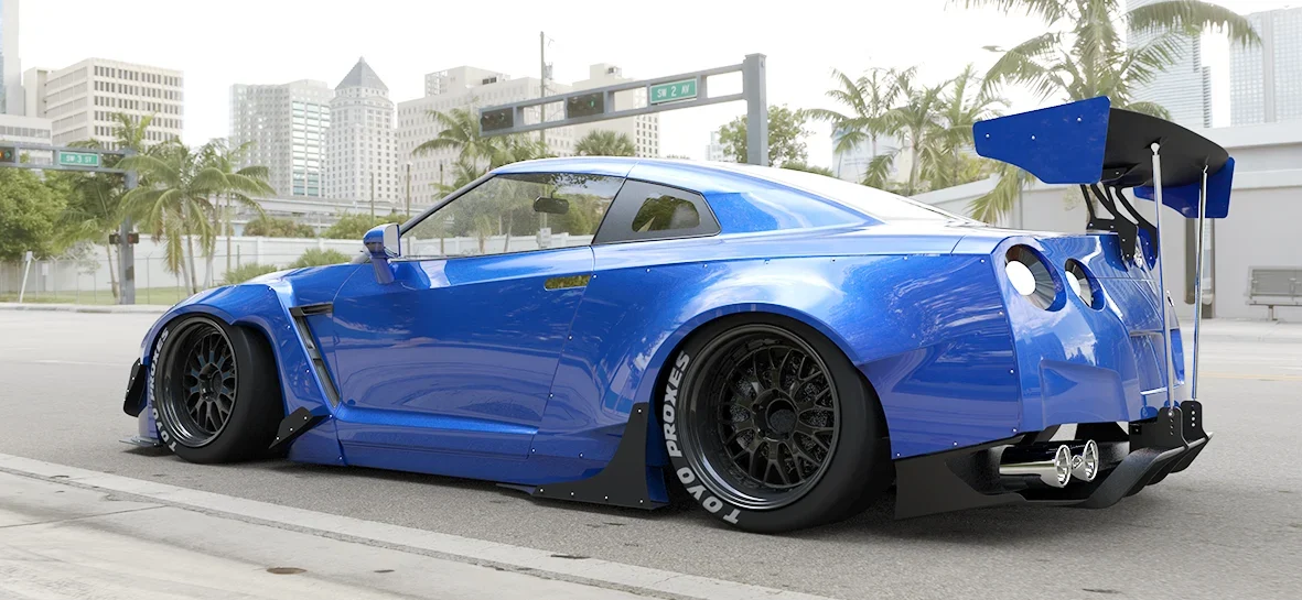 ดิฟฟิวเซอร์หลัง Aluminum (ชิ้นแยก) - V1.0 NISSAN R35 GT-R Rocket Bunny Racing ภาพสินค้าที่เลือก