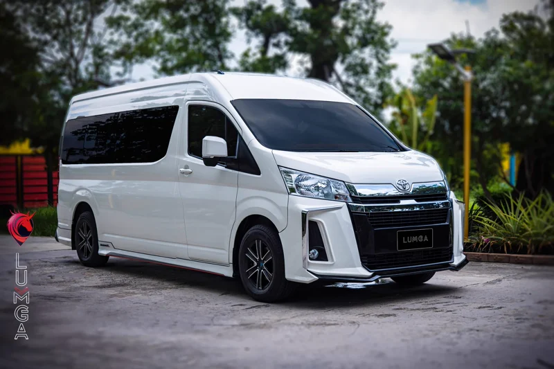ชุดแต่ง Toyota Commuter 2019 สเกิร์ตหน้าสไตล์ Lumga (ลัมกา) 1 ชุด 4-6 ชิ้น - TOYOTA Bodykits Commuter 2020 & Bodykits Hiace ชุดแต่งรถ ภาพ 5
