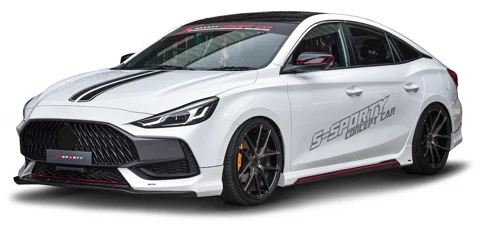 ชุดแต่ง MG5 2021 – MAX 1 ภาพรถเต็มคันมุมหน้าจากต้นทาง S-Sporty